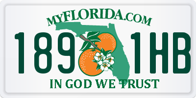 FL license plate 1891HB