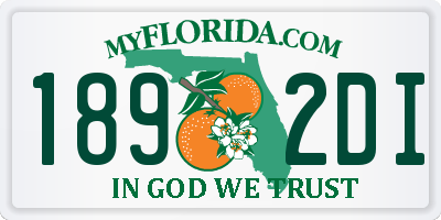 FL license plate 1892DI