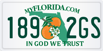 FL license plate 1892GS