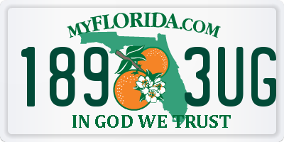 FL license plate 1893UG
