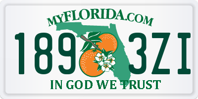 FL license plate 1893ZI