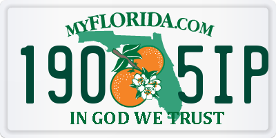 FL license plate 1905IP