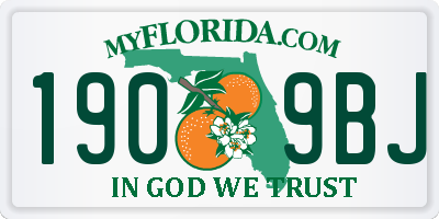 FL license plate 1909BJ