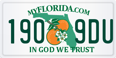 FL license plate 1909DU