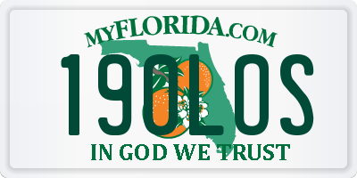 FL license plate 190LOS