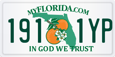 FL license plate 1911YP