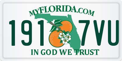 FL license plate 1917VU