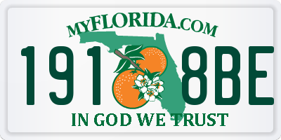FL license plate 1918BE