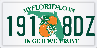 FL license plate 1918DZ