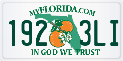 FL license plate 1923LI