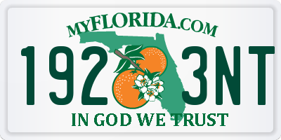 FL license plate 1923NT