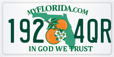 FL license plate 1924QR