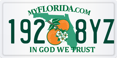 FL license plate 1928YZ