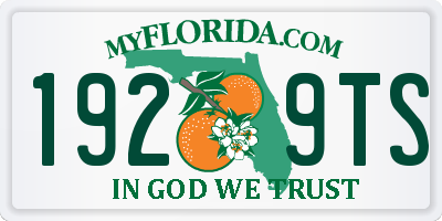 FL license plate 1929TS