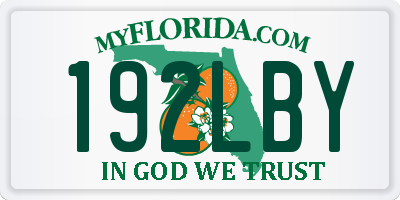 FL license plate 192LBY