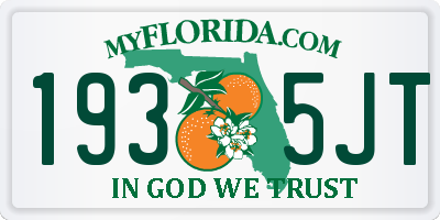 FL license plate 1935JT