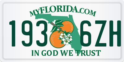FL license plate 1936ZH