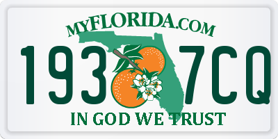 FL license plate 1937CQ