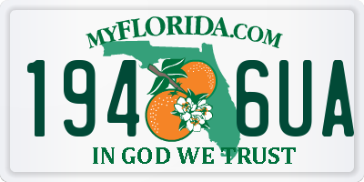 FL license plate 1946UA