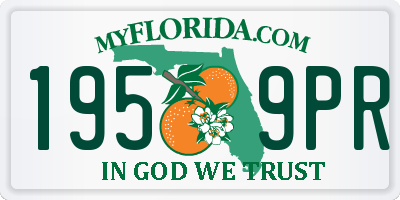 FL license plate 1959PR