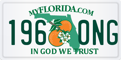 FL license plate 1960NG