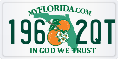 FL license plate 1962QT