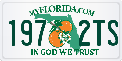 FL license plate 1972TS
