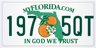 FL license plate 1975QT