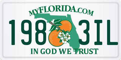 FL license plate 1983IL