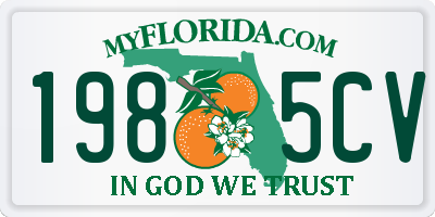 FL license plate 1985CV