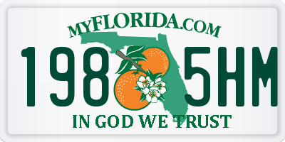 FL license plate 1985HM