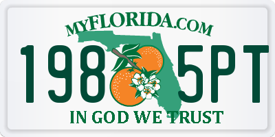 FL license plate 1985PT