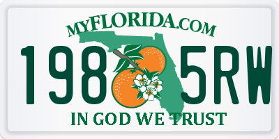 FL license plate 1985RW