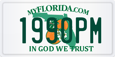 FL license plate 199OPM