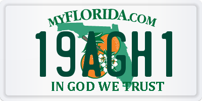 FL license plate 19AGH1