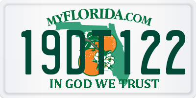 FL license plate 19DT122