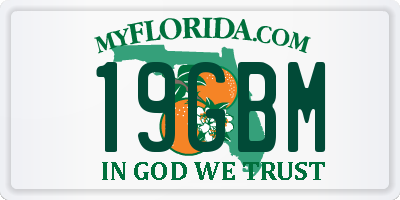 FL license plate 19GBM