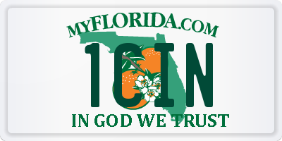 FL license plate 1CIN