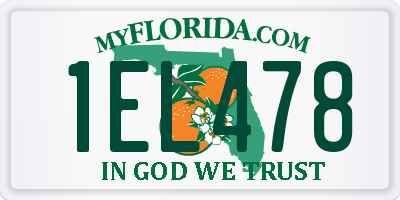 FL license plate 1EL478