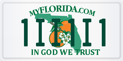 FL license plate 1II1I1