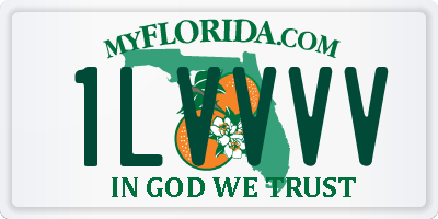 FL license plate 1LVVVV