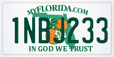 FL license plate 1NBJ233