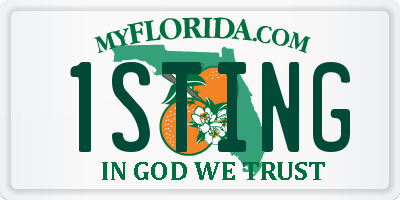 FL license plate 1STING