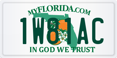 FL license plate 1W81AC