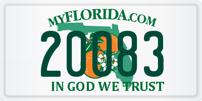 FL license plate 20083