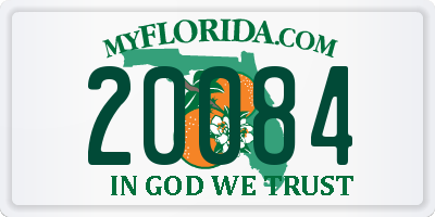 FL license plate 20084