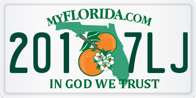 FL license plate 2017LJ