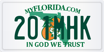 FL license plate 201MHK