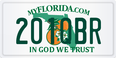 FL license plate 201QBR