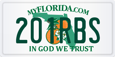 FL license plate 201RBS